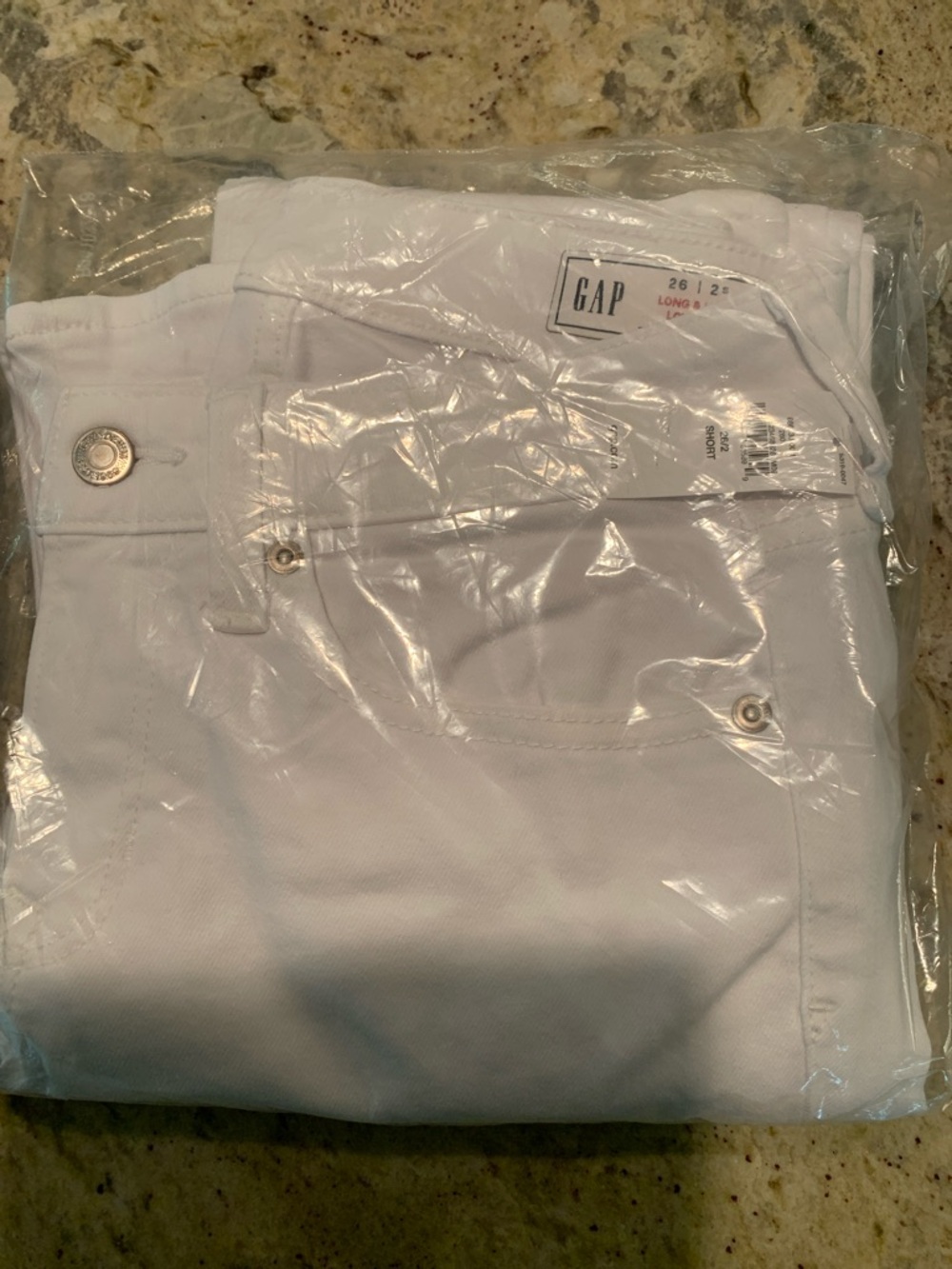 GAP White Long & Lean Low Rise Denim Jeans